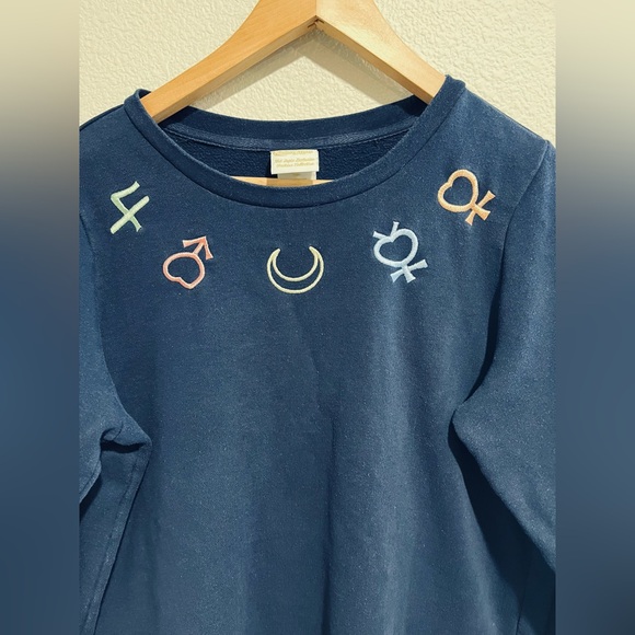 Sailor Moon Box Lunch Sailor Symbols Embroidered Crewneck Sweater M - Picture 5 of 10